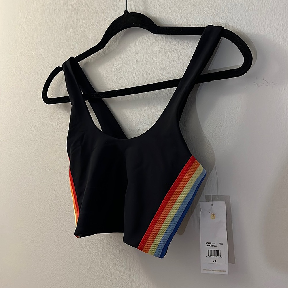 NWT Spiritual Gangster Rainbow Stripe Workout Top (XS)